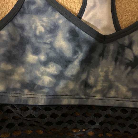 PINK Victoria’s Secret ultimate lightly lined tie dye navy blue sports bra - Picture 2 of 5